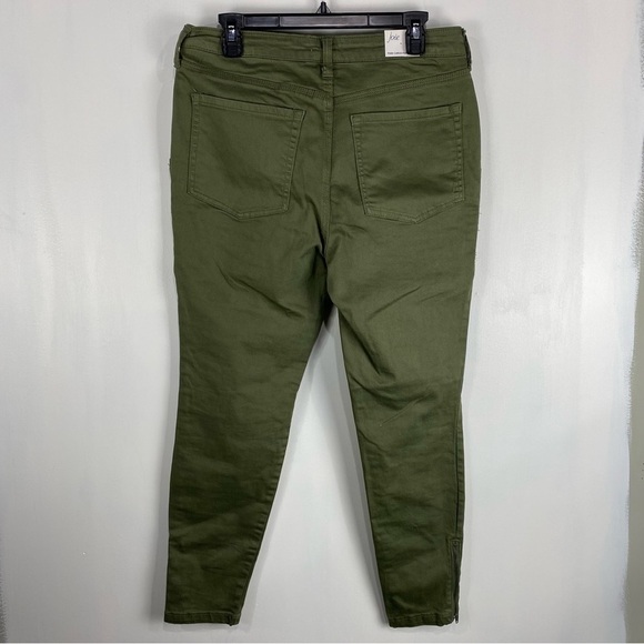 Joie Park Cargo Pant Side Zip Skinny Ankle Jeans Pants Army Green Size 12/31 NWT - Picture 2 of 8